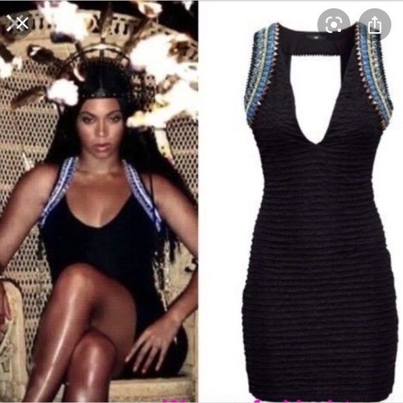 H&M Dresses & Skirts - H&M x Beyoncé black embellished dress